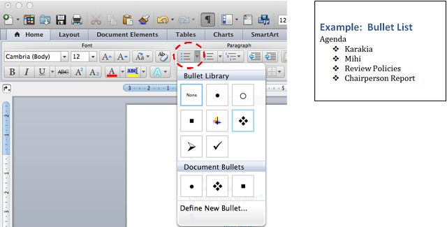 Word For Mac Bullets Change